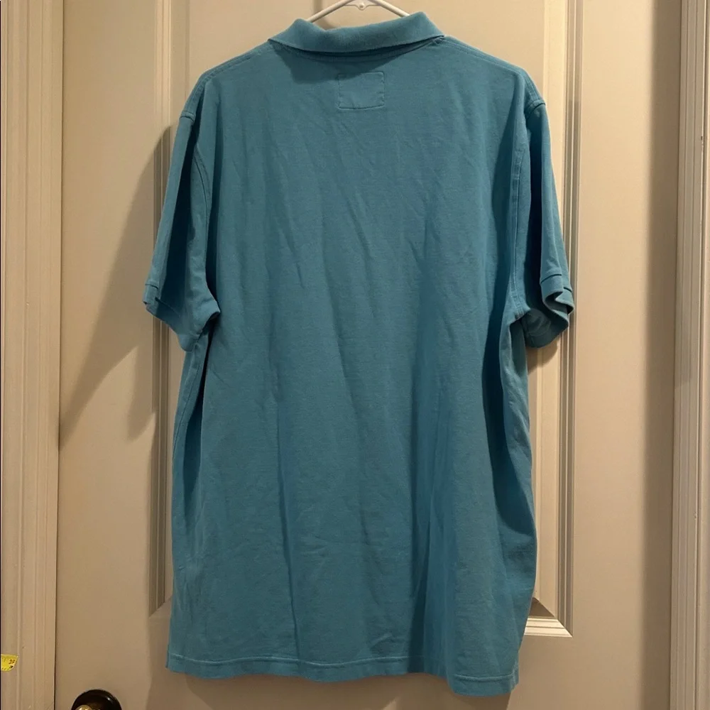 NWT J. Crew Vintage Polo Tailored Fit 1/4 button Shirt short sleeves XL sky blue